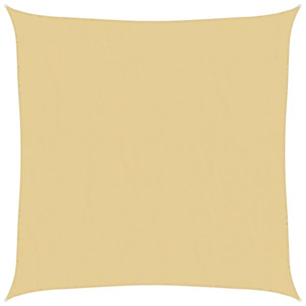 vidaXL Para-sol estilo vela 3x3 m oxford 100% poli&eacute;ster cor areia
