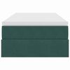 vidaXL Cama com arruma&ccedil;&atilde;o e colch&atilde;o Verde Escuro 90 x 200 cm Veludo