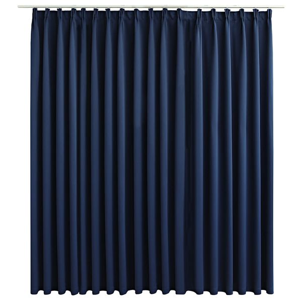vidaXL Cortina blackout com ganchos 290x245 cm azul