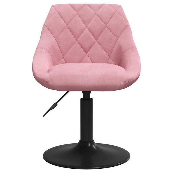 vidaXL Cadeiras de jantar girat&oacute;rias 2 pcs veludo rosa