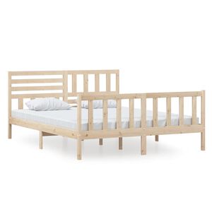 vidaXL Estrutura de cama 160x200 cm madeira maci&ccedil;a