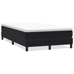 vidaXL Cama com molas sem colch&atilde;o 120x220 cm veludo preto