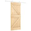 vidaXL Porta Deslizante Natural e Branco 80 x 210 cm