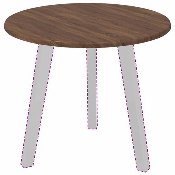 vidaXL Tampo de Mesa Carvalho castanho 50 x 50 x 1,5 cm