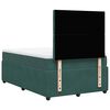 vidaXL Cama boxspring com colch&atilde;o 120x200 cm veludo verde-escuro