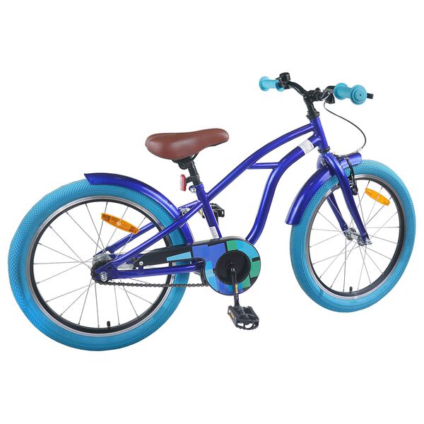 vidaXL Bicicleta Infantil 18 Polegadas para 5-7 anos Azul Escuro