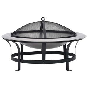 vidaXL Braseira de exterior com grelha a&ccedil;o inoxid&aacute;vel 76 cm