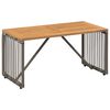 vidaXL Mesa de Exterior Cinza e Marrom 80 x 40 x 40 cm vime PE