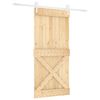 vidaXL Porta Deslizante Natural e Branco 95 x 210 cm