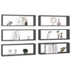 vidaXL Estantes de parede c&uacute;bicas 6pcs contrapl. 80x15x26,5cm cinzento
