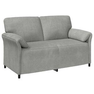 vidaXL Sof&aacute; para 2 Pessoas Cinzento-claro 158 x 83 x 95 cm Veludo