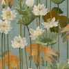 Papel de Parede DUTCH WALLCOVERINGS com Peixes/Flores Verde