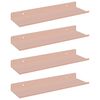 vidaXL Prateleira Flutuante 4 unid. Rosa 30 x 9 x 2,5 cm A&ccedil;o