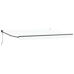 vidaXL Toldo retr&aacute;til Branco 450 x 300 x 165 cm Poli&eacute;ster e Metal