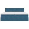 vidaXL Cama com Armazenamento com colch&atilde;o Azul Escuro 100 x 200 cm