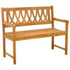 vidaXL Banco de exterior Natural 110 x 55,5 x 90 cm
