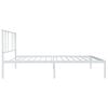 vidaXL Estrutura de cama com cabeceira 90x200 cm metal branco