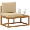 vidaXL Sof&aacute; de Canto Externo com almofada Natural 91 x 63 x 73 cm