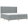 vidaXL Cama Box com colch&atilde;o Cinzento-claro 140 x 200 cm tecido