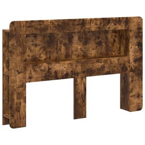 vidaXL Cabeceira com Arm&aacute;rio Carvalho Fumado Madeira engenheirada