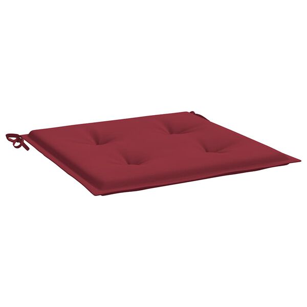vidaXL Almofad&otilde;es p/ cadeiras jardim 2pcs tecido oxford vermelho tinto