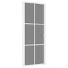 vidaXL Porta de interior 83x201,5 cm vidro ESG e alum&iacute;nio branco