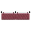 vidaXL Cabeceira Suspensa Vinho Vermelho 190 x 55 x 7 cm tecido