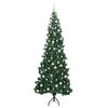 vidaXL &Aacute;rvore de Natal artificial de canto Verde 240 cm PVC e Metal