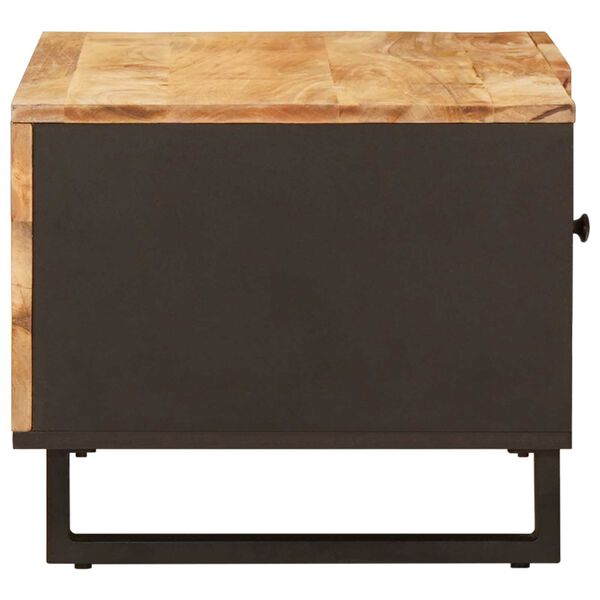 vidaXL Mesa de centro Castanho 80 x 50 x 40 cm Madeira de manga maci&ccedil;a