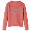 Camisola de malha para crian&ccedil;a rosa-m&eacute;dio 140