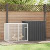 vidaXL Gaiola p/ coelhos 200x91x100 cm a&ccedil;o galvanizado antracite