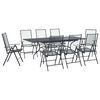 vidaXL Conjunto de Jantar para Jardim 9 pcs Antracite 212 x 90 x 76 cm