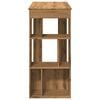 vidaXL Mesa de bar c/ prateleiras derivados madeira carvalho artisiano