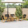 vidaXL Cadeiras de Jardim com Mesa 5 pcs Preto 90 x 45 x 40 cm