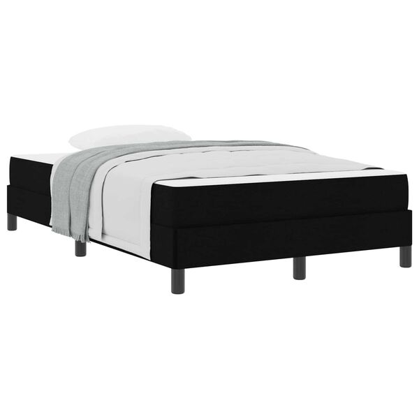 vidaXL Cama Box com colch&atilde;o Preto 120 x 200 cm tecido