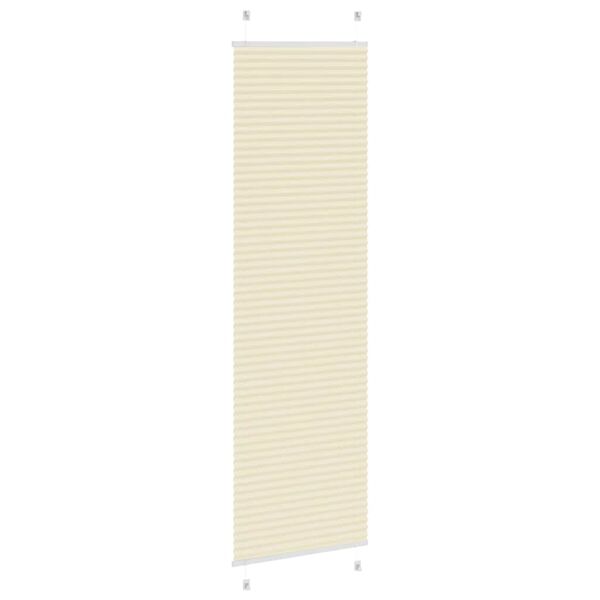 vidaXL Creme Plissada Cega 60x200 cm Largura Tecido 59,4 cm Poli&eacute;ster