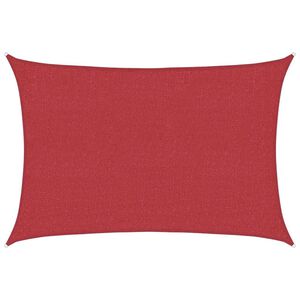 vidaXL Para-sol estilo vela 160 g/m&sup2; 2x2,5 m PEAD vermelho