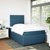 vidaXL Cama boxspring com colch&atilde;o 120x200 cm veludo azul-escuro