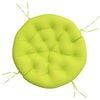vidaXL Almofad&atilde;o redondo &Oslash; 100 x11 cm tecido oxford verde brilhante