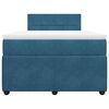 vidaXL Cama boxspring com colch&atilde;o 120x190 cm veludo azul