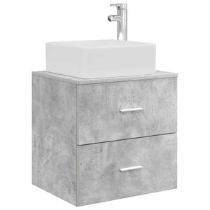 vidaXL Vaidade com Pia Suspensa Cinzento Cimento 53 x 34,5 x 63 cm