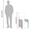 vidaXL Cadeiras de jardim reclin&aacute;veis 2 pe&ccedil;as com Mesa em vime sint&eacute;tico cinza