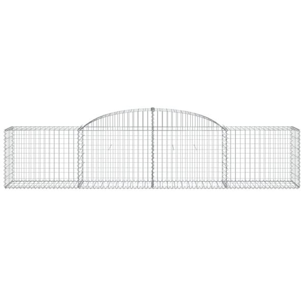 vidaXL Cestos gabião arqueados 10pcs 300x50x60/80 cm ferro galvanizado