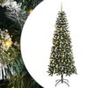 vidaXL &Aacute;rvore de Natal Artificial Verde 210 cm PVC, Pl&aacute;stico e A&ccedil;o