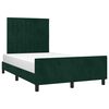 vidaXL Estrutura de cama sem colch&atilde;o 120x200 cm veludo verde-escuro