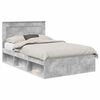 vidaXL Estrutura da Cama com cabeceira Concreto 120 x 200 cm