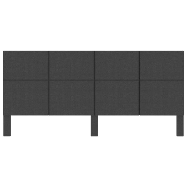 vidaXL Cabeceira de cama 200x200 cm tecido cinzento-escuro