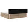vidaXL Cama com arruma&ccedil;&atilde;o e colch&atilde;o Cappuccino 200 x 200 cm