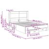 vidaXL Estrutura da Cama com gaveta com cabeceira Madeira processada