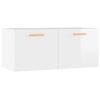 vidaXL Arm&aacute;rio parede 80x35x36,5 cm deriv. madeira branco brilhante